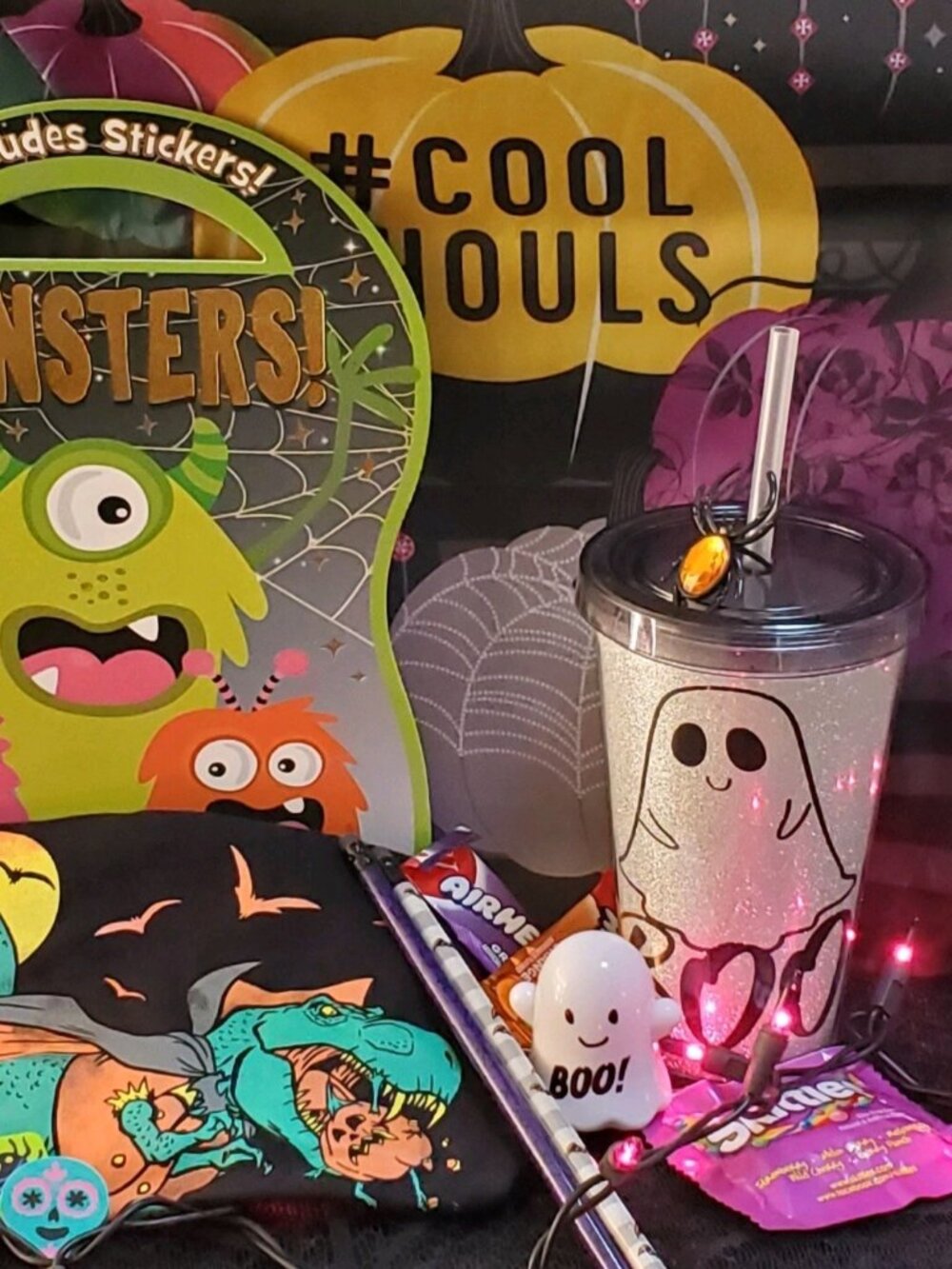 Halloween Gift Bundles for Kids Dinosaur Halloween Gift Bag T-Shirt, Toys, Candy